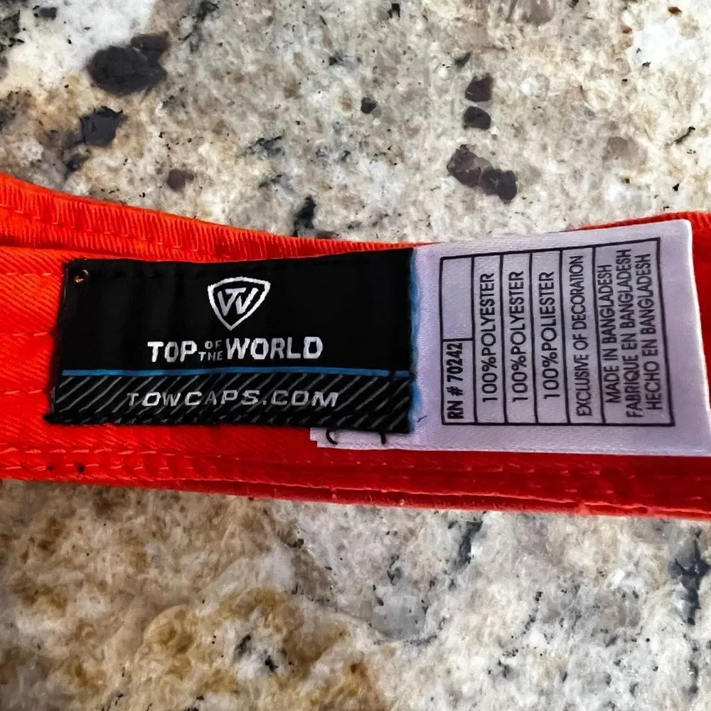 Clemson Tigers Top of the World Orange Visor Hat Adjustable Fit NCAA Sports Fan